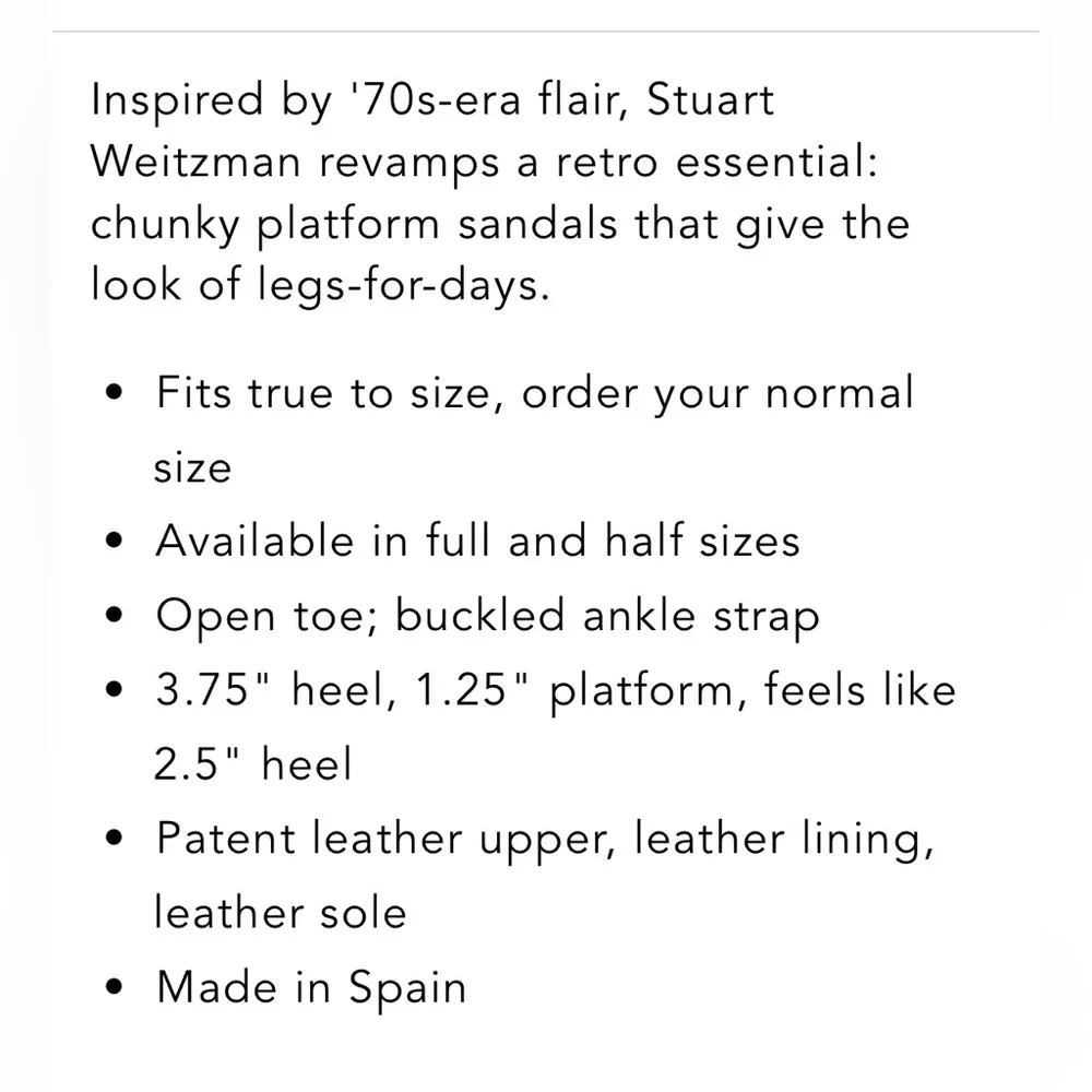 Stuart Weitzman Real Deal black patent platform healed sandal - Picture 3 of 12